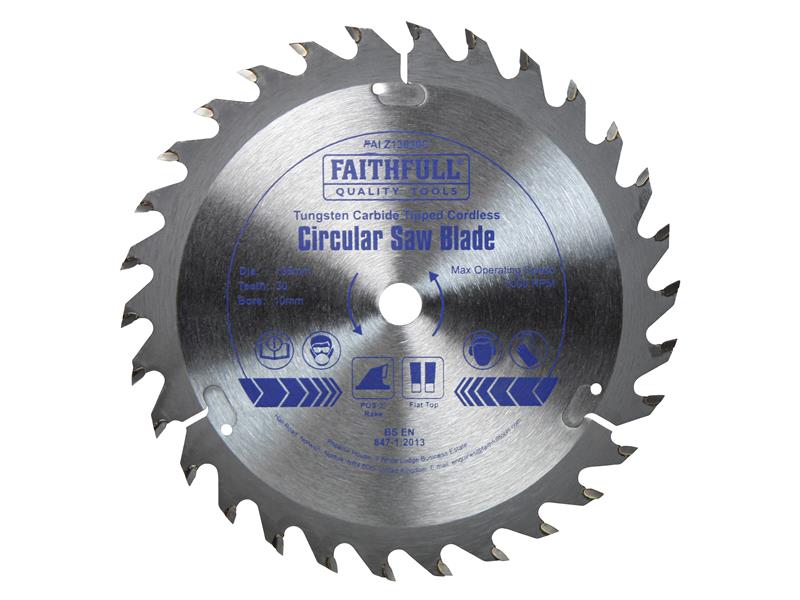 TCT Cordless Trimsaw Blade 165 x 20mm x 40T POS