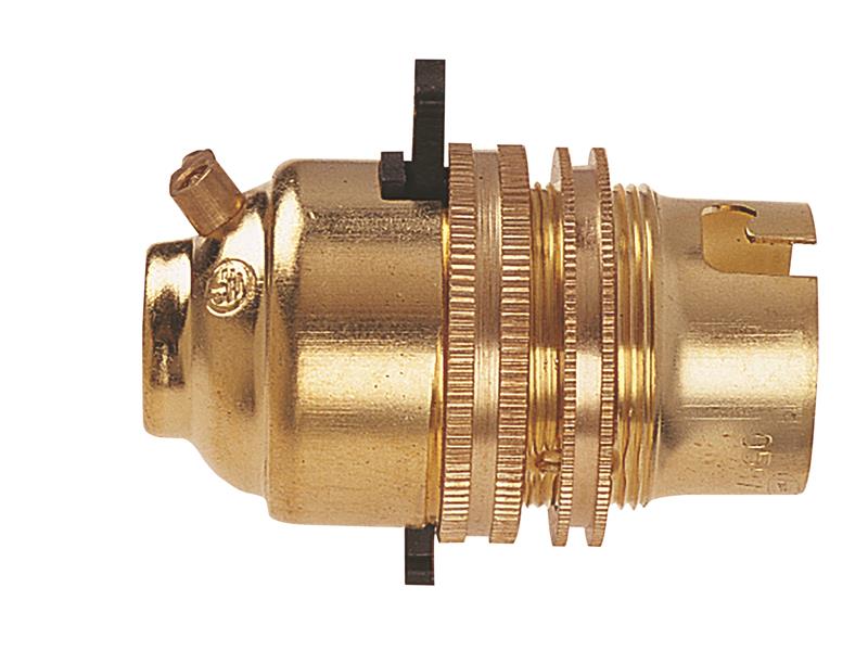 BC Brass 1/2in Switched Lamp Holder                                             