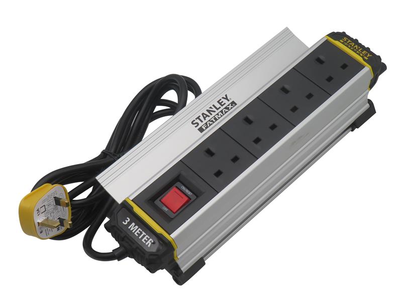 4-Gang IP20 Powerboard with Clamp 3m