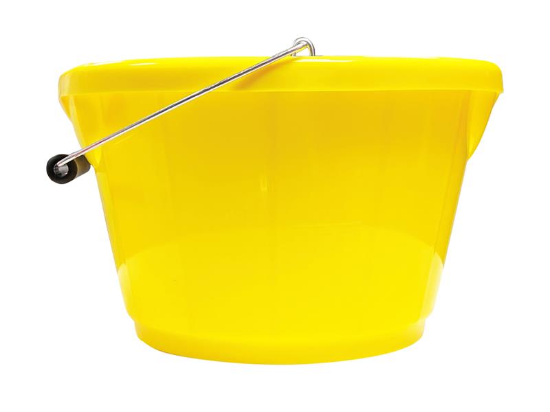 B4 Shallow Bucket Yellow 10 litre                                               