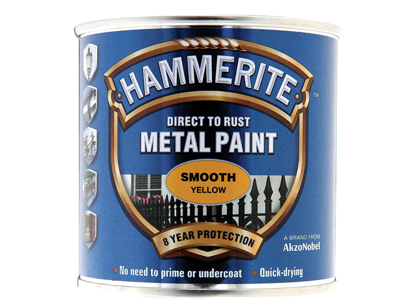 Direct to Rust Smooth Finish Metal Paint Yellow 750ml
