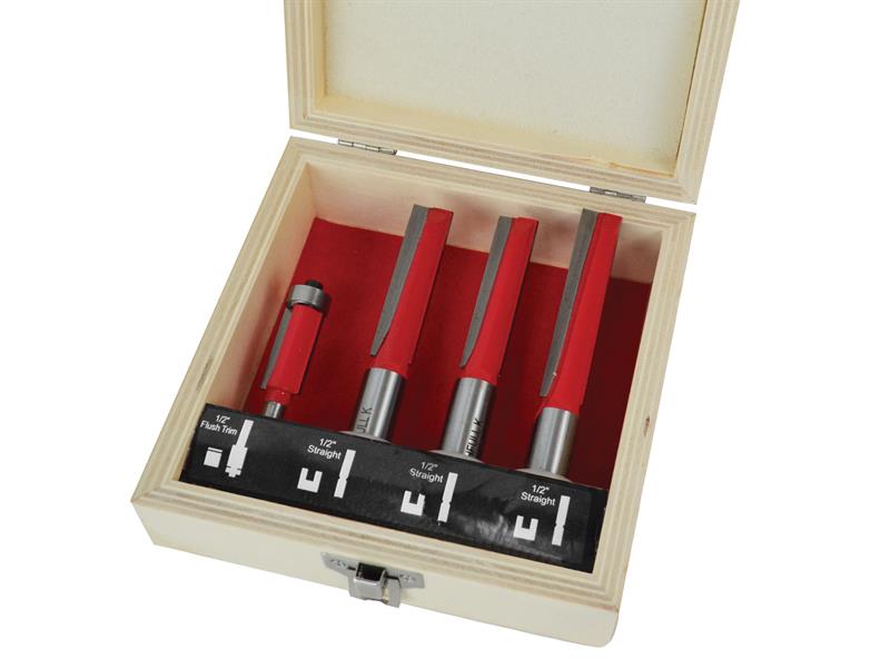 Router Bit Set for Worktop Jig, 4 Piece                                         