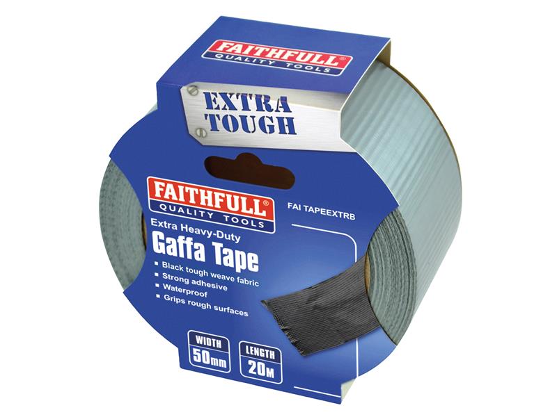Extra Heavy-Duty Gaffa Tape 50mm x 20m Black                                    