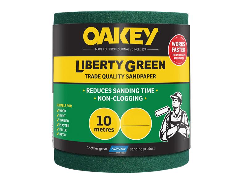 Liberty Green Sanding Roll 115mm x 5m Medium 80G