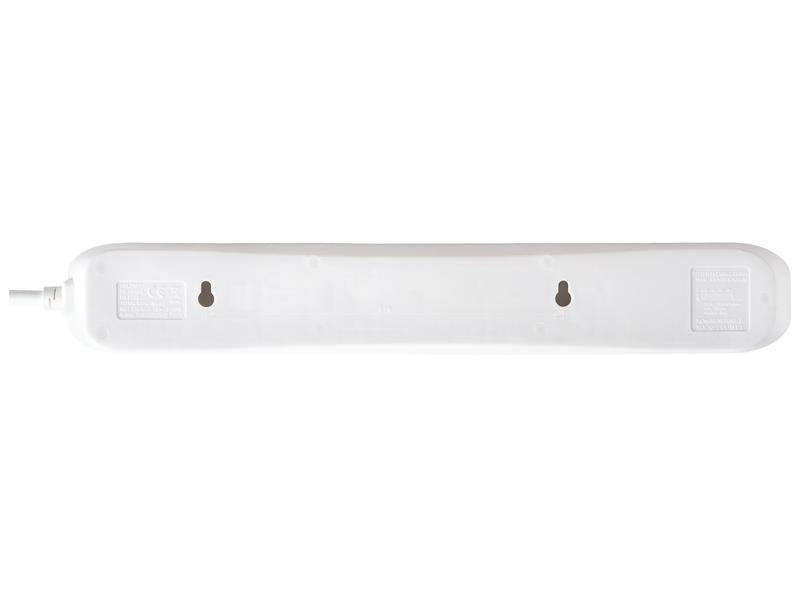 Extension Lead 240V 6-Gang 13A White 2m