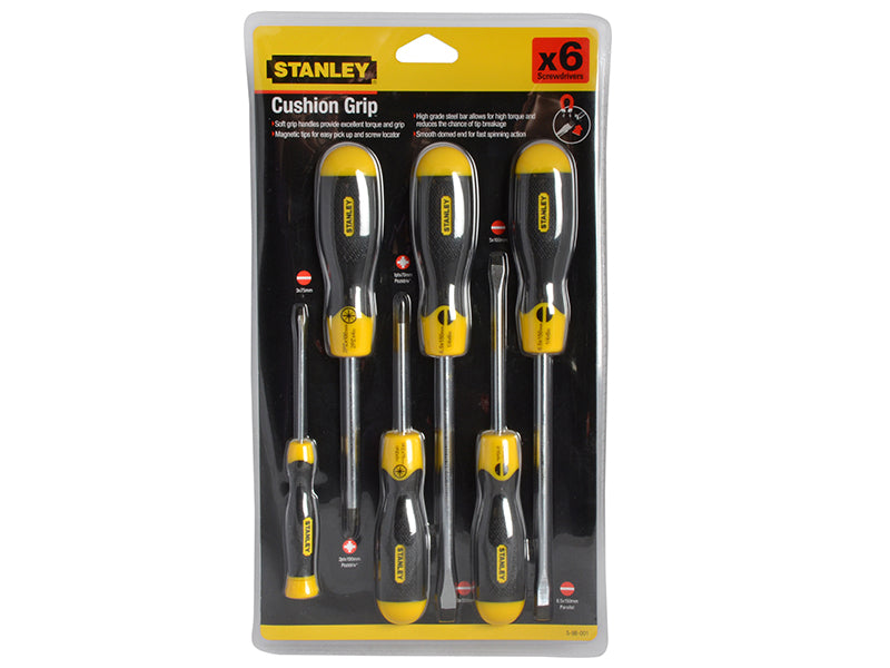 Cushion Grip Screwdriver Set, 6 Piece