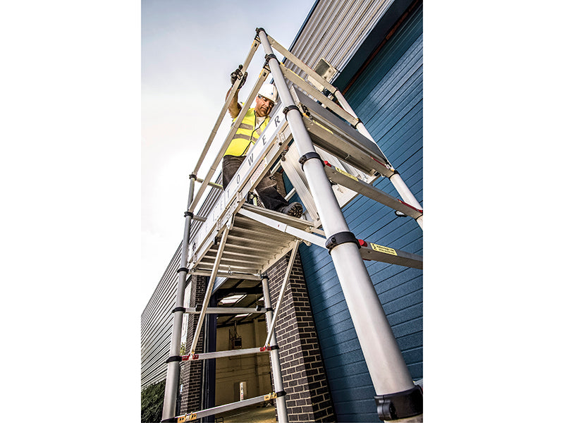 TT002 Teletower Aluminium Telescopic Scaffold Tower with Toeboards