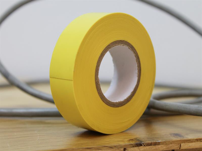 PVC Electrical Tape Yellow 19mm x 20m                                           