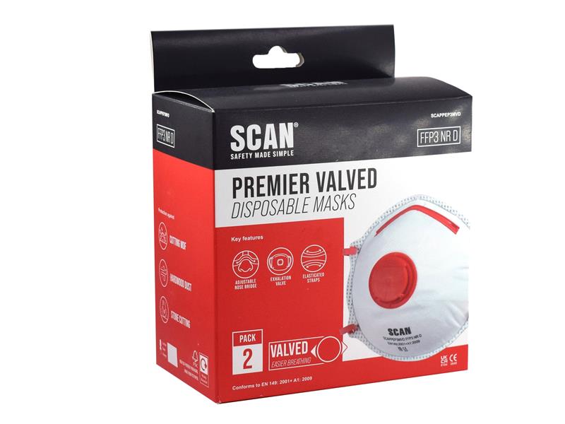 Moulded Disposable Valved Masks FFP3 (Pack 10)