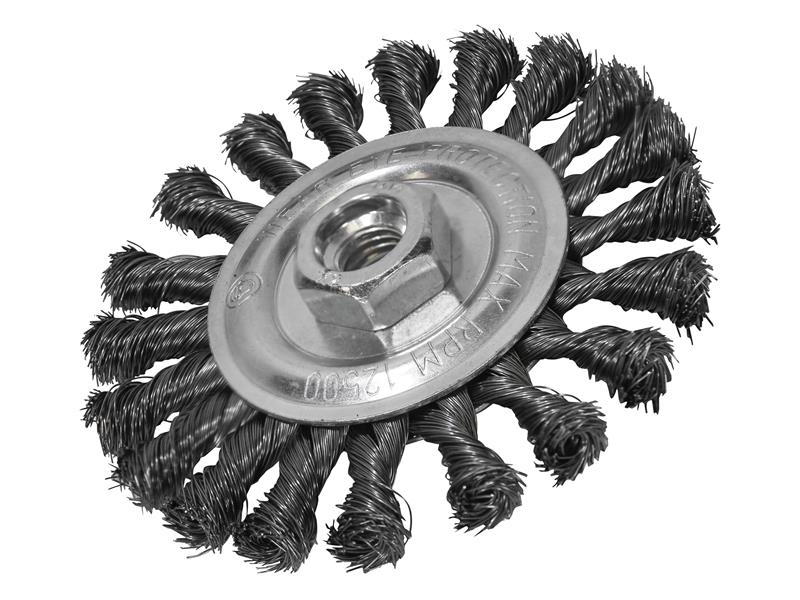 Circular Wire Brush 115 x 12mm M14x2 Bore, 0.35mm Wire                          