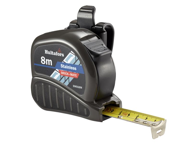 BMSS8M Brick-Mate Stainless Steel Pocket Tape 8m (Metric only)                  