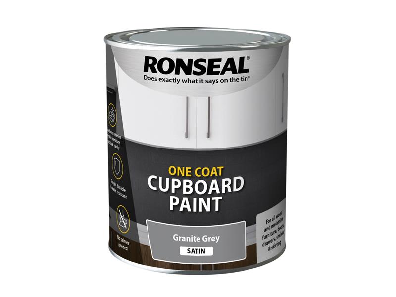 One Coat Cupboard Paint White Satin 750ml