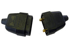 3 Pin Rubber Connector Plug 10A Orange