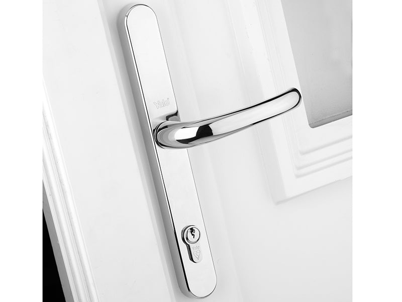 Retro Door Handle PVCu Polished PVD White Finish