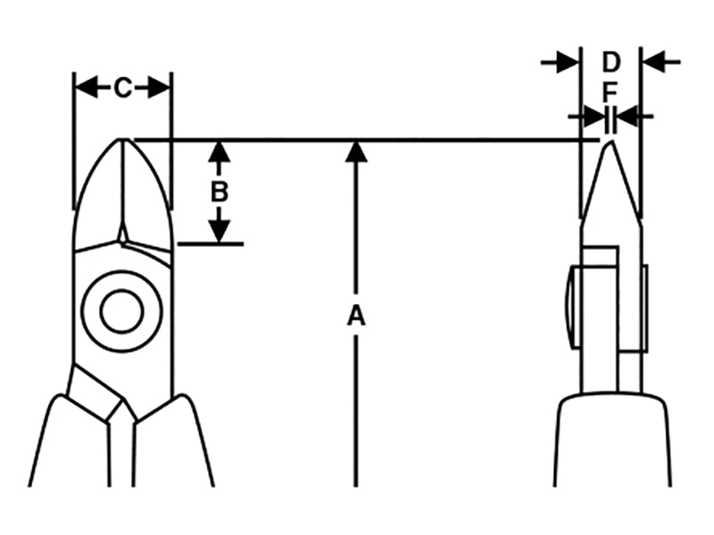 Diagonal Cutting Micro Bevel Cut Nipper 125mm
