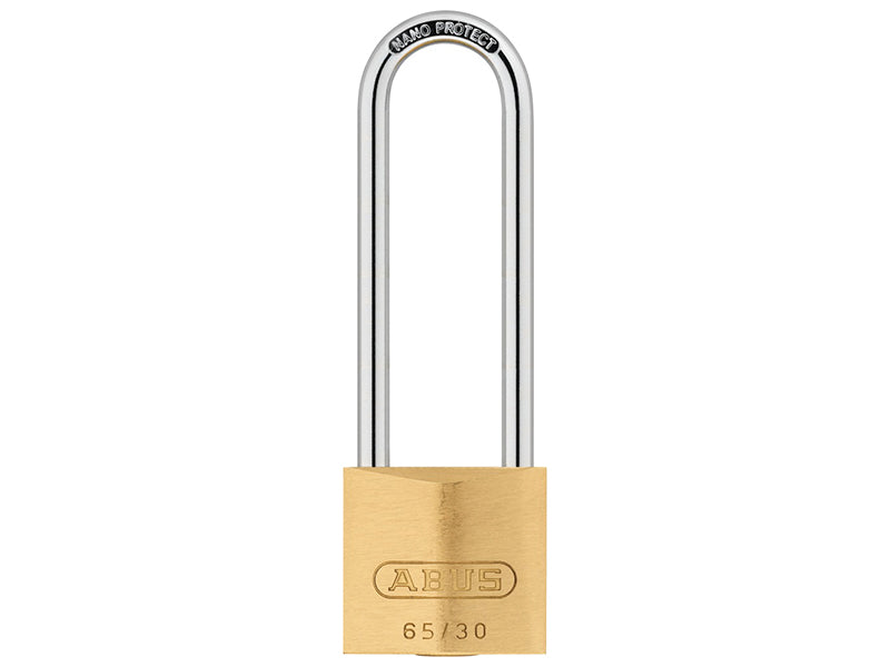 65/40mm Brass Padlock 63mm Long Shackle Keyed Alike 6405