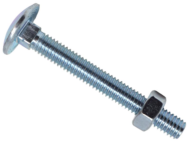 Cup Square Hex Bolt & Nut ZP M10 x 70mm Box 25