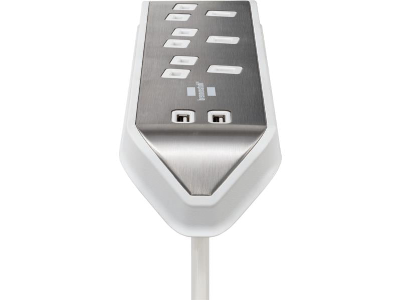 estilo Corner Extension Lead 240V 3-Gang 13A White 2m                           