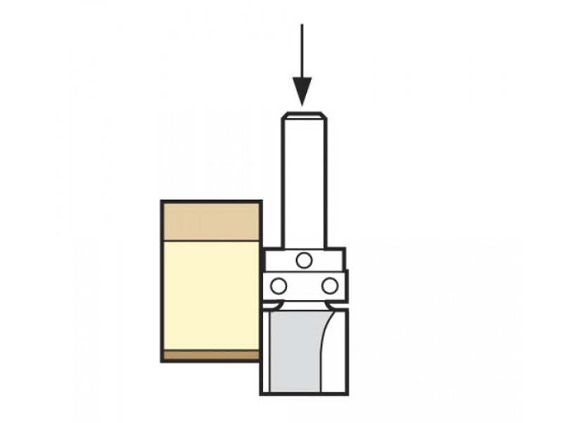 46/09 x 1/2 TCT 90° Shank Mounted Template Profiler 19.1 x 50mm