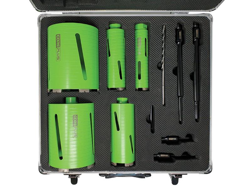 DCDKIT11 Diamond Dry Core Drill Bit Set, 11 Piece                               