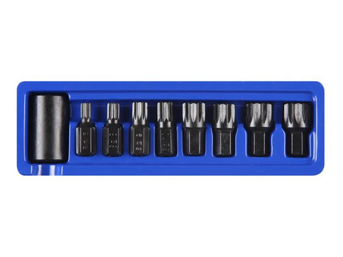 1/2in Impact Spline Bit Set, 9 Piece                                            