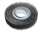 Wheel Brush D250mm x W30-35 x 100 Bore Steel Wire 0.30 + Adaptors Set 4 +1