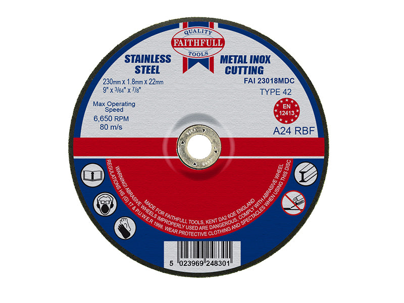 Depressed Centre Metal Cutting Disc 230 x 3.2 x 22.23mm