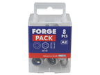 Nyloc Nuts & Washers A2 Stainless Steel M10 ForgePack 8                         