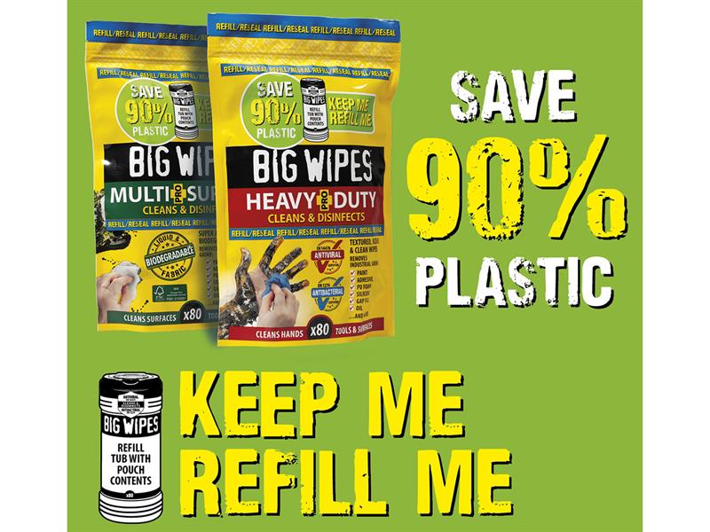 Big Wipes Multi-Surface PRO+ Bio Wipes Refill Pouch of 80                       