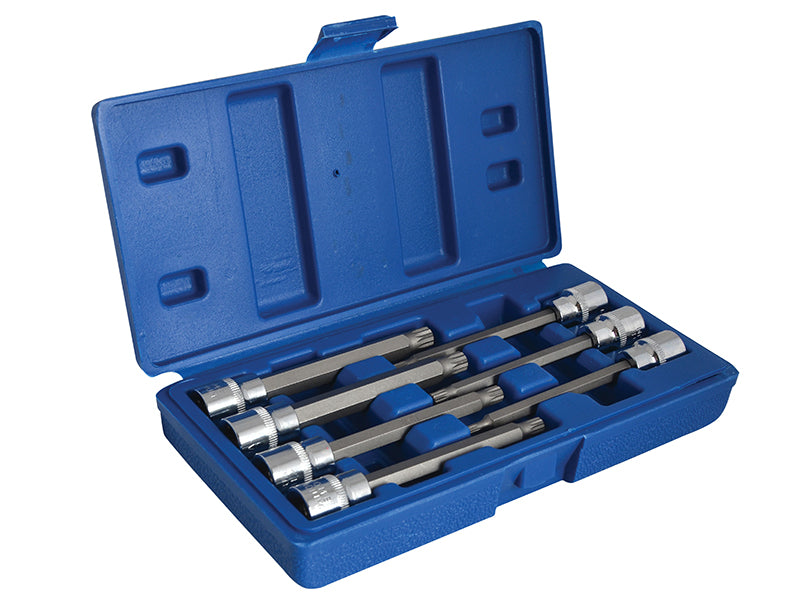 3/8in Drive Extra Long Spline Socket Bit Set, 7 Piece                           