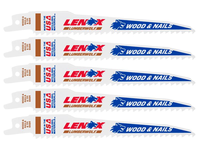 LumberWolf Reciprocating Saw Blade 305 x 19 x 1.3mm 6 TPI (Pack 5)