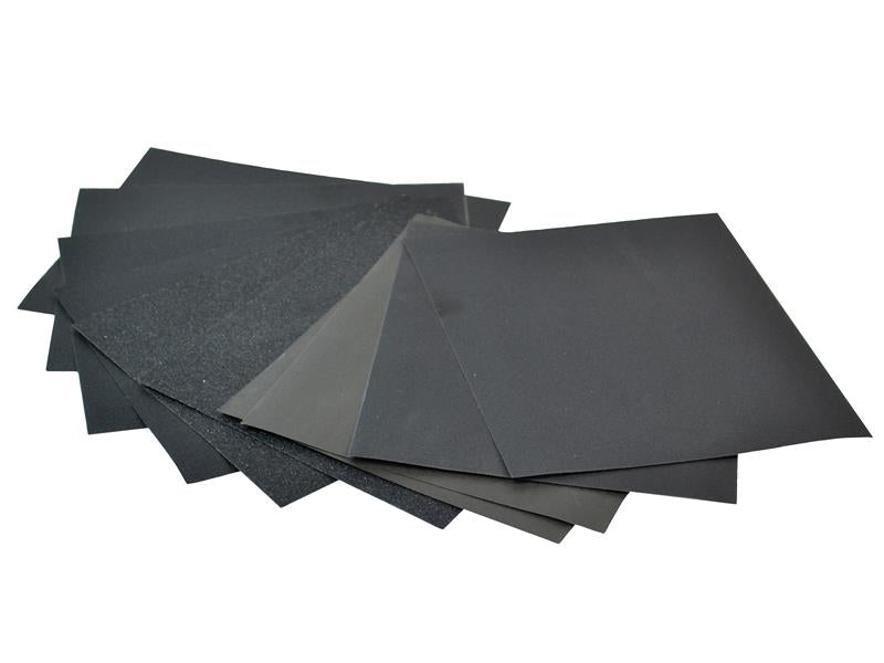 Cork Block Wet & Dry Sanding Sheets Assorted (Pack 10)                          