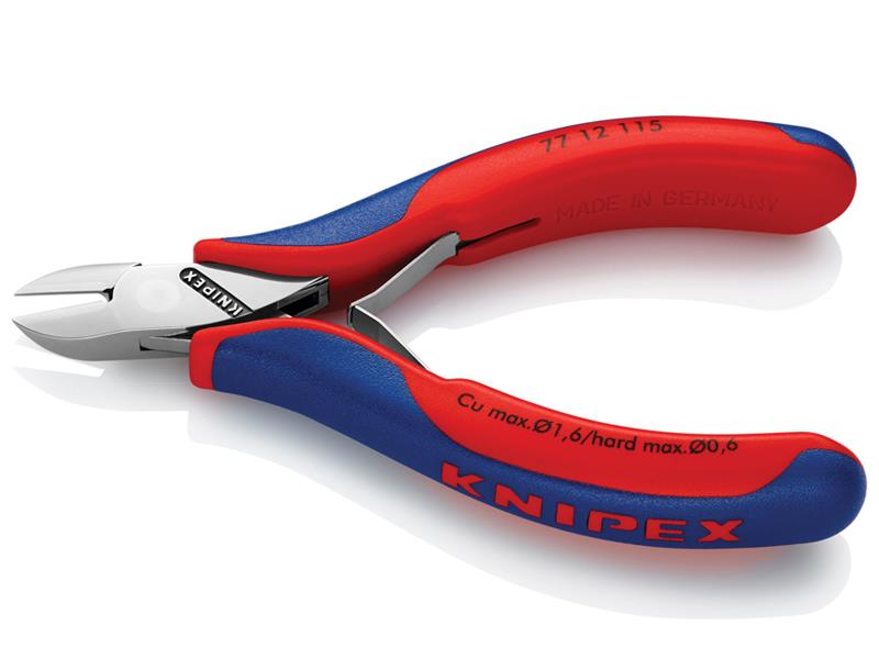77 12 115 Electronics Diagonal Cutter with Small Bevel & Lead Catcher 115mm     