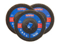 Aluminium Oxide Flap Disc 125 x 22mm Mixed Grit (3 Pack)
