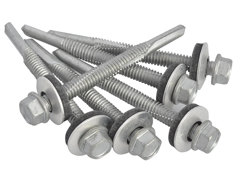 TechFast Hex Head Roofing Screw Self-Drill Heavy Section 5.5 x 60mm Pack 50     