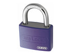 T65AL/40mm My Lock Aluminium Padlock White Keyed Alike 6401