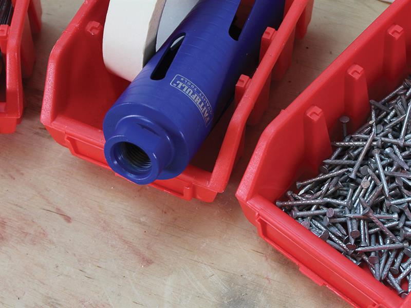 12 Plastic Storage Bins with Wall Mounting Rails                                