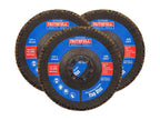 Aluminium Oxide Flap Disc 125 x 22mm Mixed Grit (3 Pack)