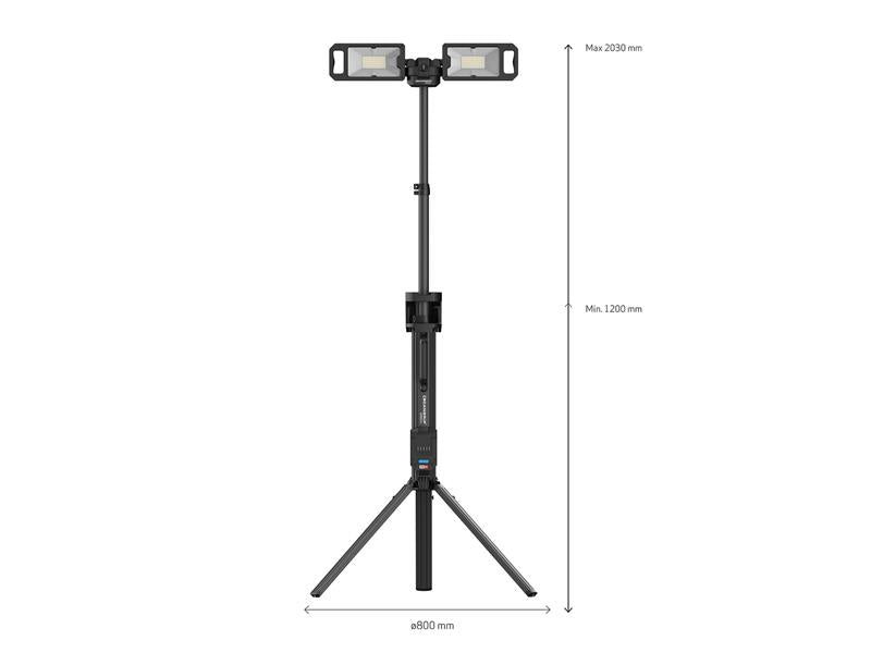TOWER 5 CONNECT Floodlight with Integrated Tripod 18V Bare Unit