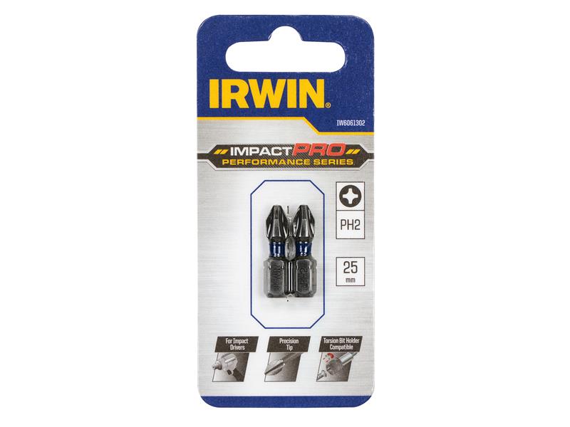 Impact Pro Performance Screwdriver Bits PH2 25mm (Pack 2)                       