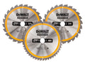 DT1963 Construction Circular Saw Blade 3 Pack 250 x 30mm x 24T/48T              