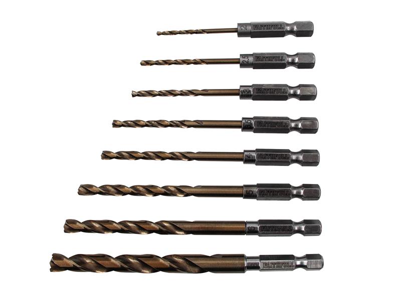 Quick Change Impact Drill Bit Set, 8 Piece