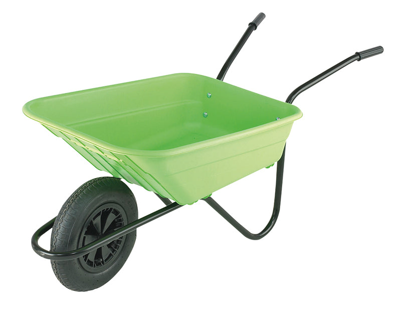 90L Pink Polypropylene Wheelbarrow - Puncture Proof