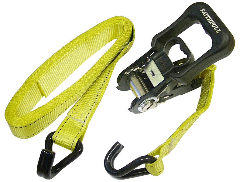 Ratchet Tie-Down J-Hook 5m x 32mm Breaking Strain 1320kg Piece                  