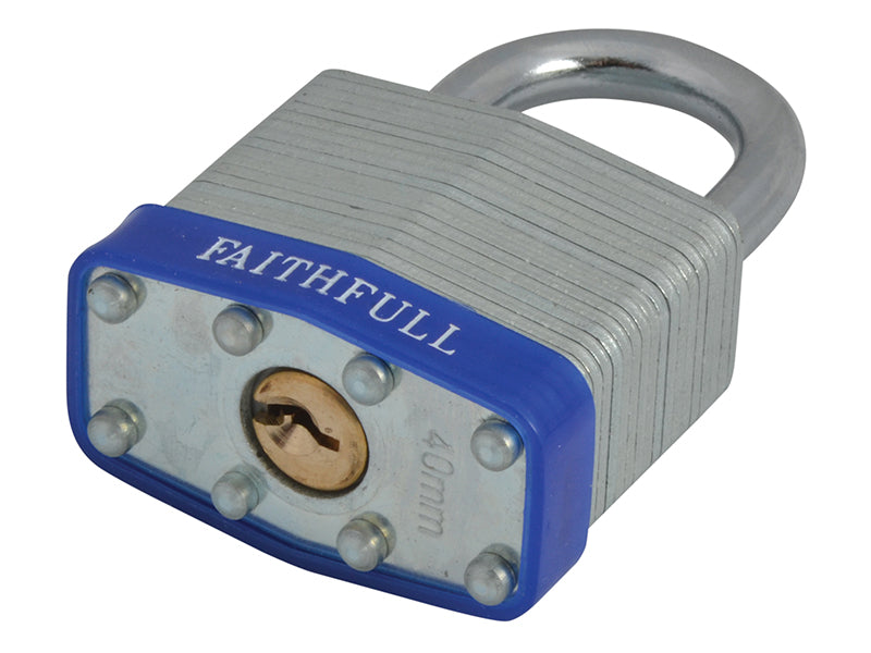 Laminated Steel Padlock 40mm 3 Keys                                             